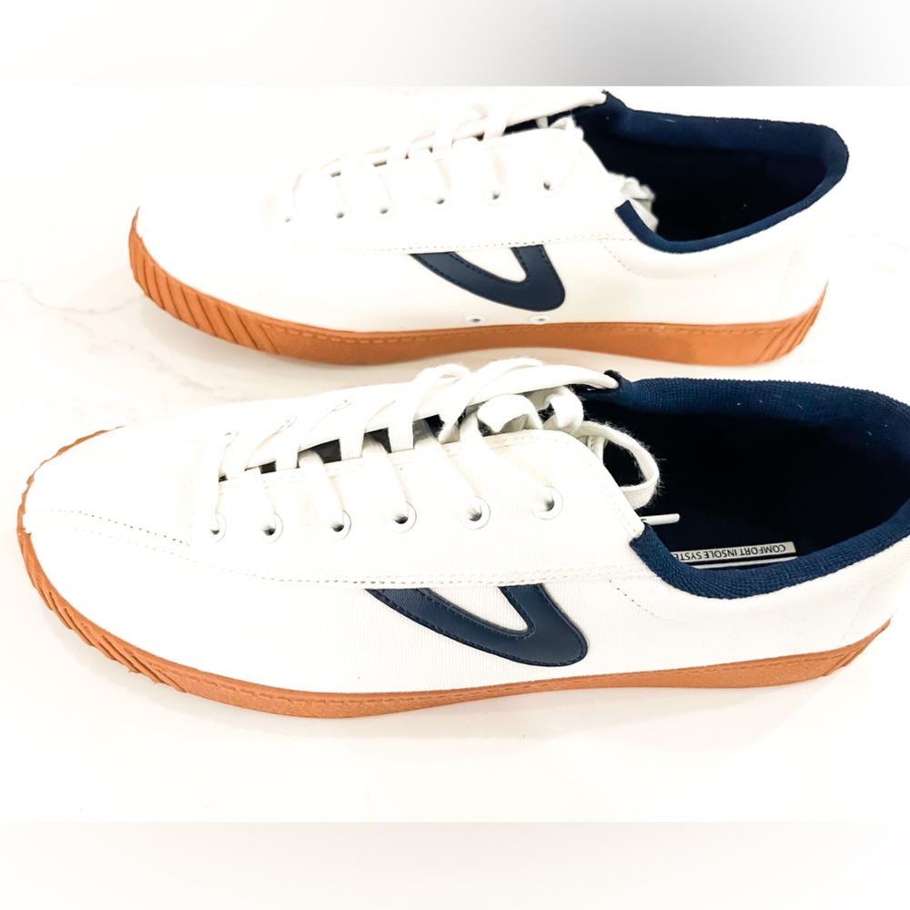 TRETORN; Size 12, Men’s, Blue & White; comfort insole system shows